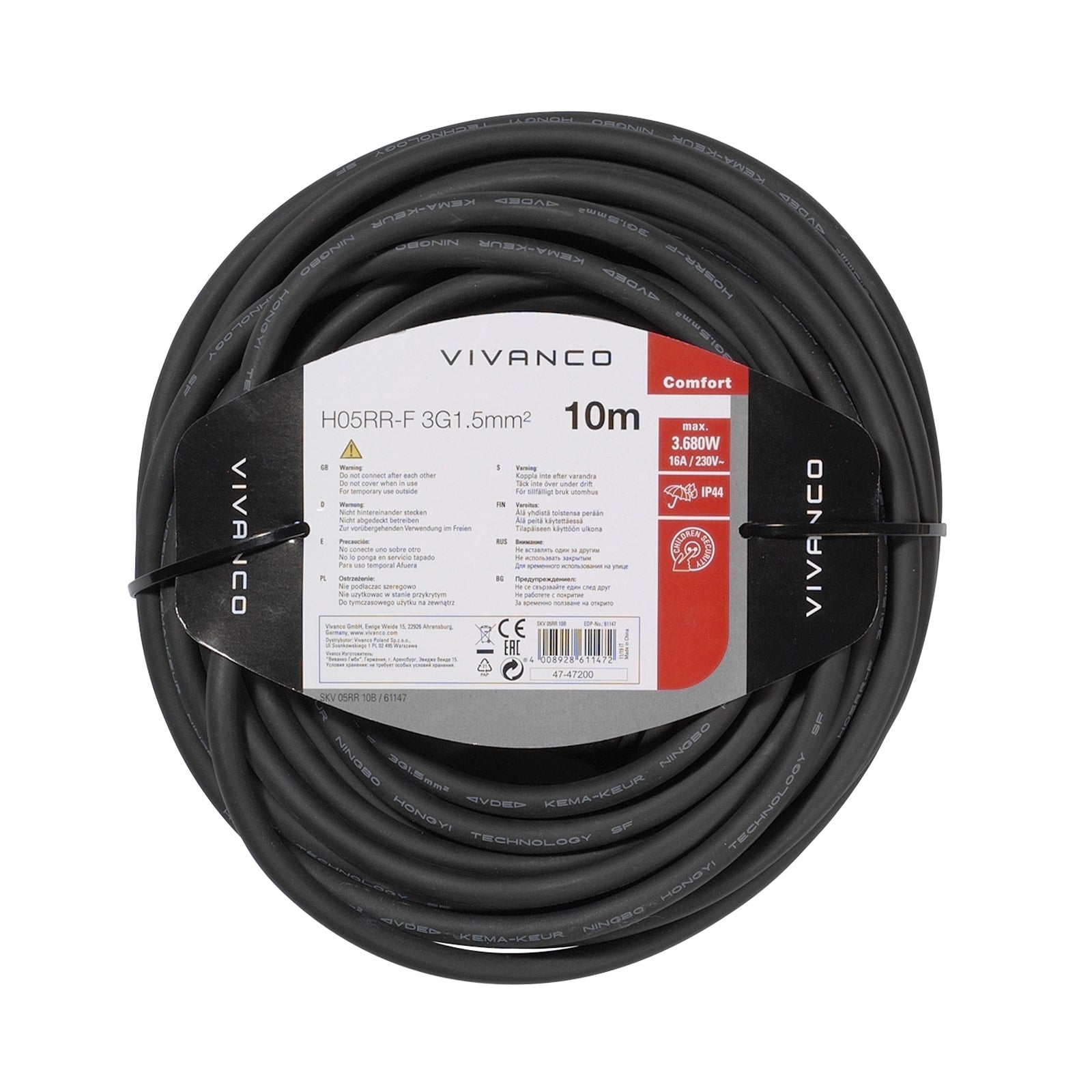 Cavo prolunga da esterno Schuko IP44