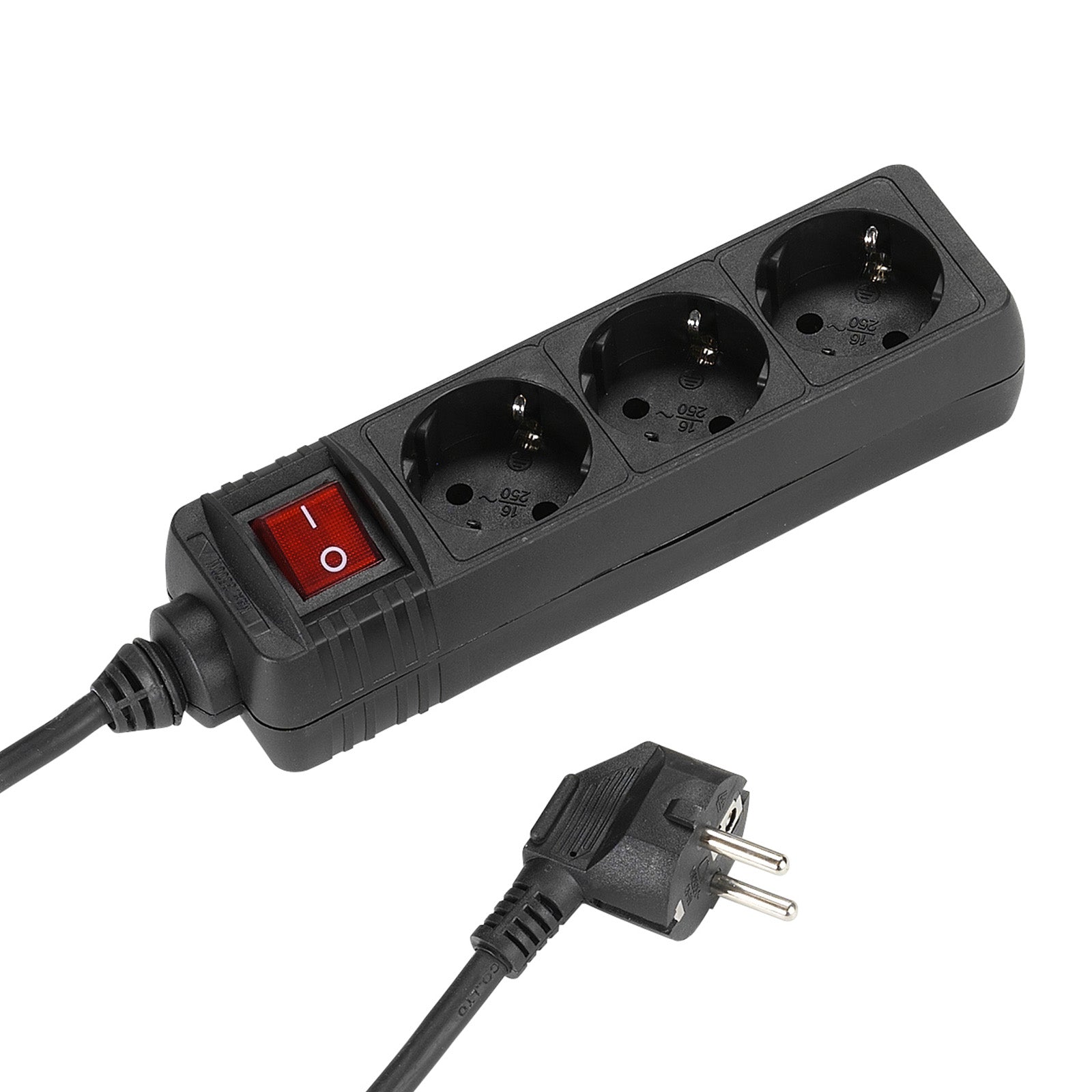 Multipresa a ciabatta con 3 porte Schuko