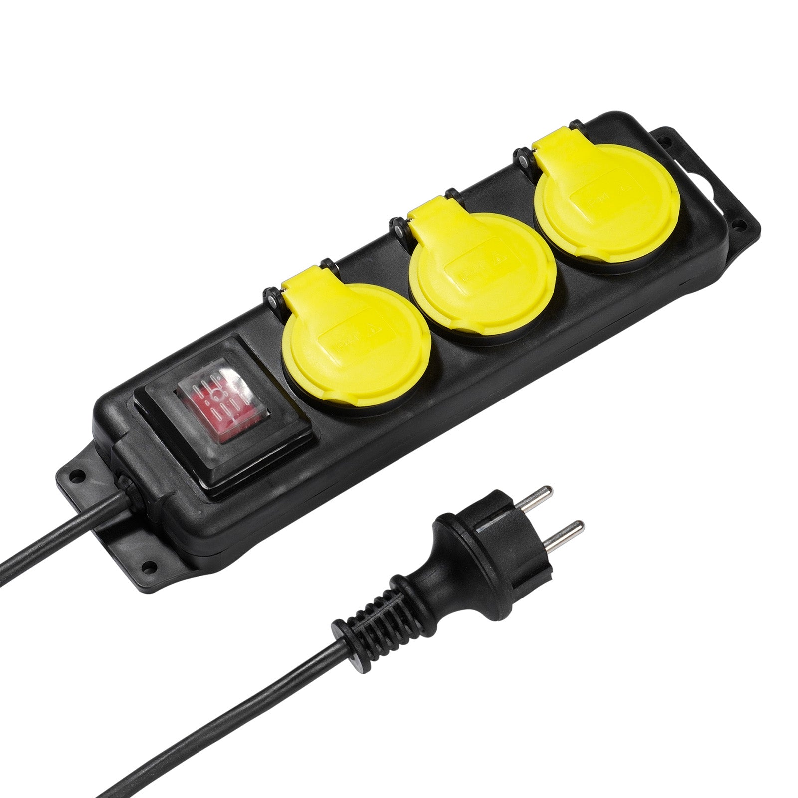 Ciabatta da esterno con 3 prese Schuko con interruttore