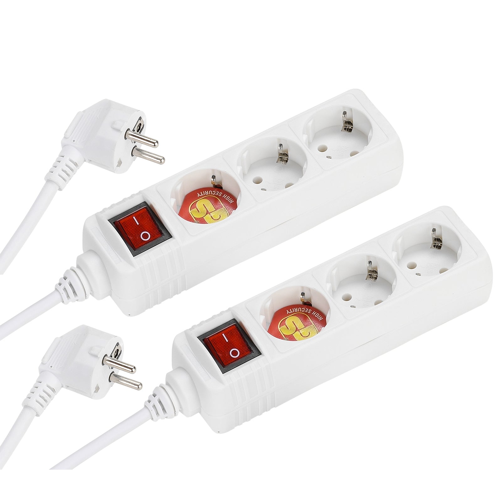 Set di 2 Multiprese con 3 porte Schuko