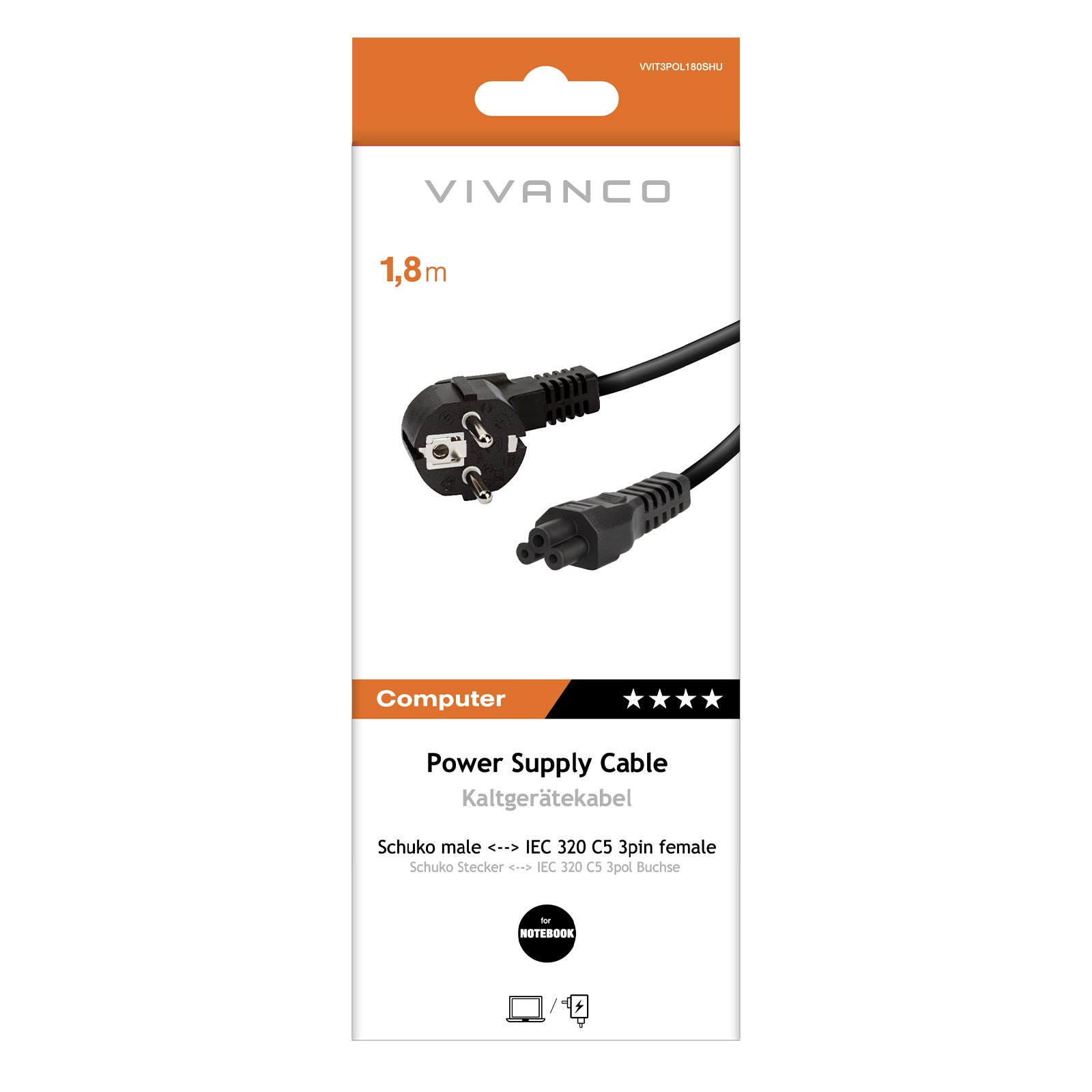 Cavo di alimentazione con presa Schuko