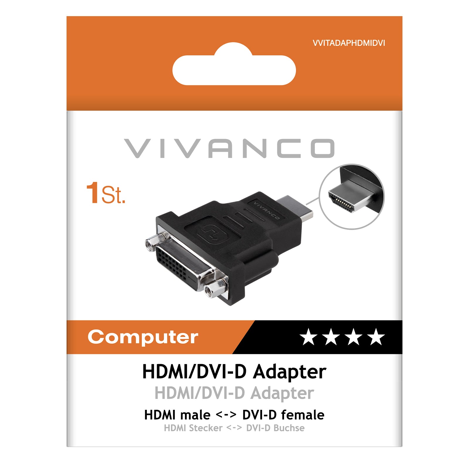 Adattatore compatto HDMI da/a DVI-D