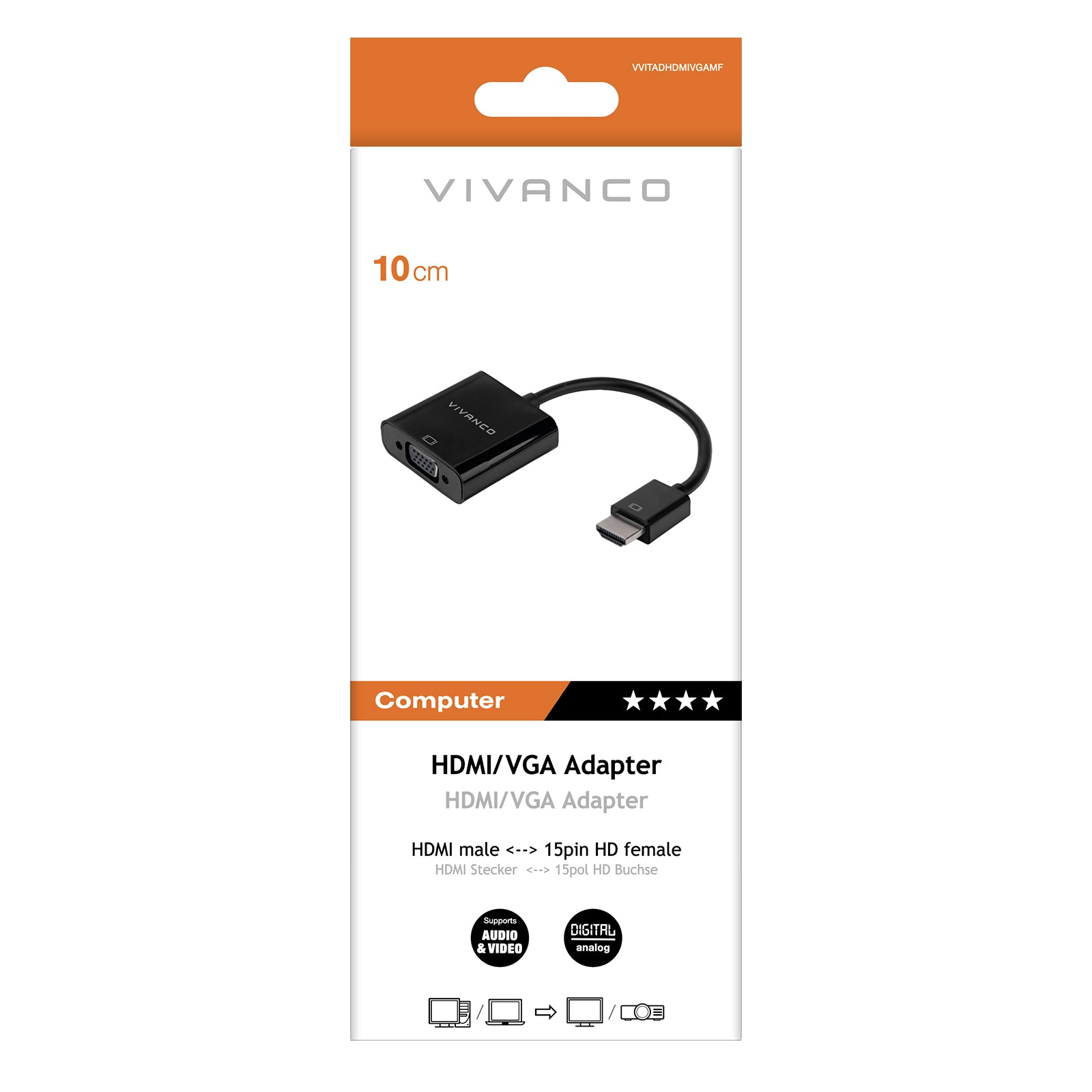 Adattatore HDMI maschio a VGA femmina