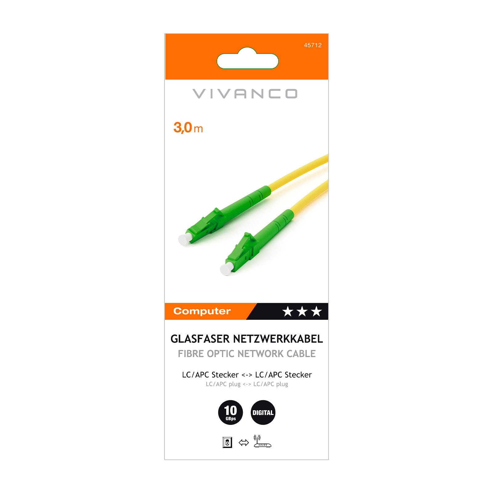 Cavo di rete LC/APC in fibra ottica