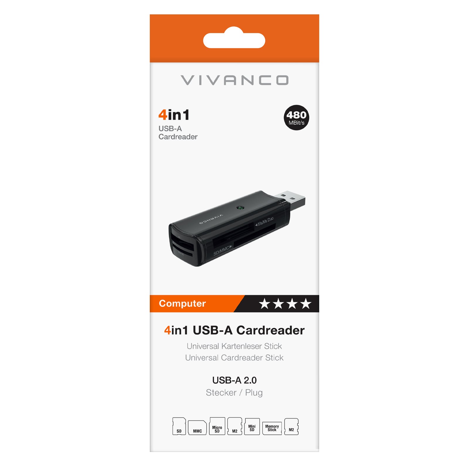 Lettore di schede dotato di USB-A 2.0