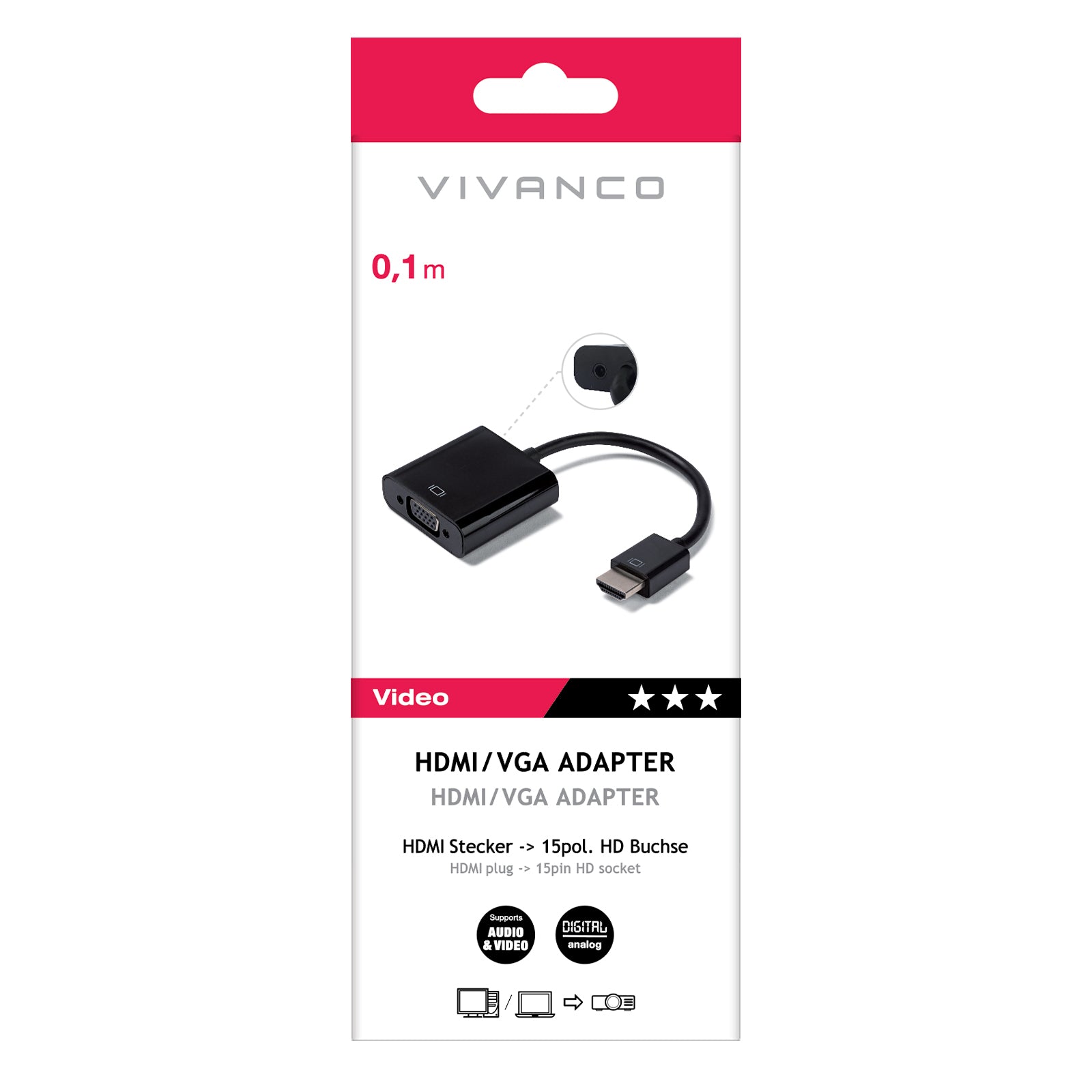 Adattatore HDMI maschio a VGA femmina